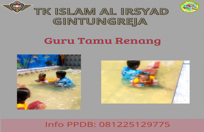 Serunya Renang Bersama Guru Tamu di TK Islam Al Irsyad Gintungreja 